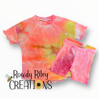 Tie Dye Ribbed Velvet