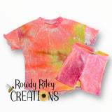 Tie Dye Ribbed Velvet