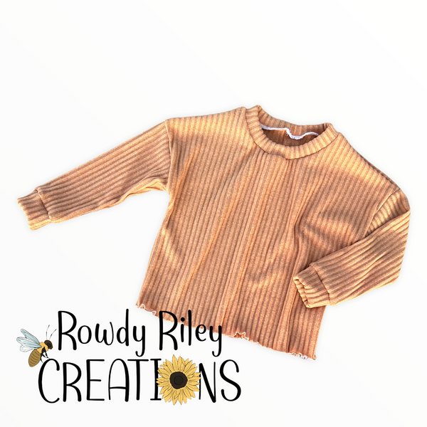 Mustard Brushed Rib Sweater