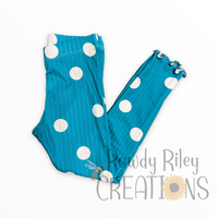 Teal Polka Dots